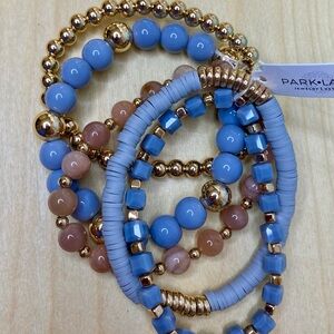 Park Lane Gold and Blue Bracelet Trio